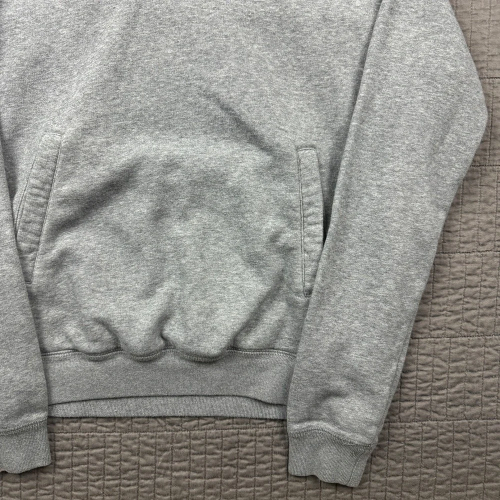 Nike Womens Medium Funnel Neck Hoodie Heather Grey Futura Logo Pullover Casual